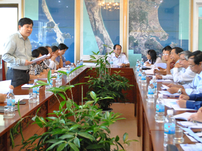 Ông Nguyễn Duy Bắc phát biểu tại cuộc họp.