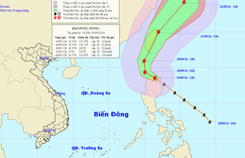 Xuất hiện bão gần đảo Lu Dông (Philippines)