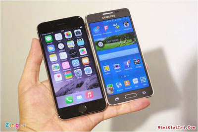 iPhone 6 đọ dáng với Galaxy Alpha