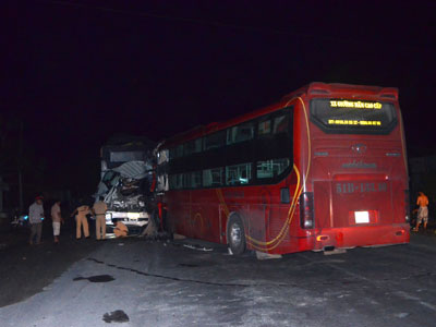 Hiện trường vụ tai nạn.