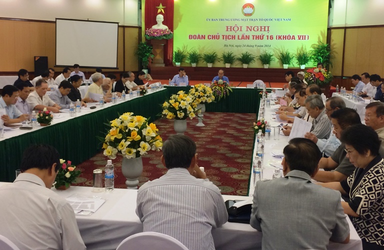   Quang cảnh hội nghị Đoàn Chủ tịch lần thứ 16. (Ảnh: TH).
