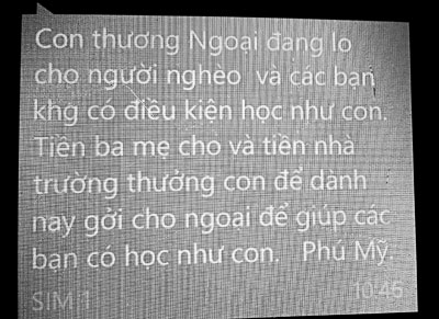 Tiếp nhận 12 triệu đồng ủng hộ từ một học sinh lớp 6