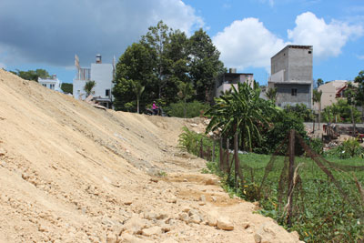 Phần đường đi bị lấp đã được trả lại nguyên trạng.