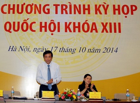 Ông Nguyễn Hạnh Phúc cho biết, tại kỳ họp này, Quốc hội sẽ thực hiện lấy phiếu tín nhiệm đối với các chức danh do Quốc hội bầu hoặc phê chuẩn. Ảnh: VGP/Thành Chung