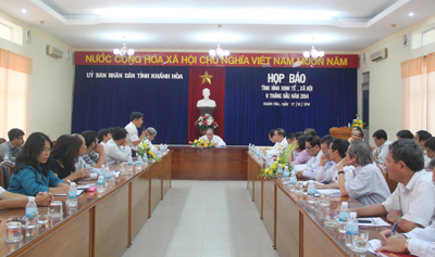 Họp báo về tình hình kinh tế - xã hội 9 tháng năm 2014