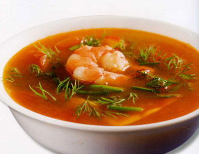 Canh tôm nấu riêu