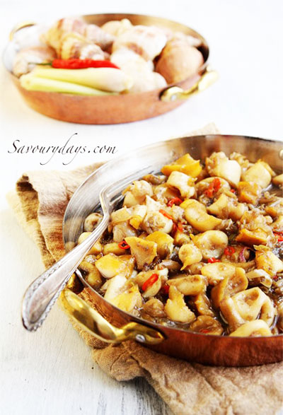 Ốc xào sả ớt cay nồng ngày thu