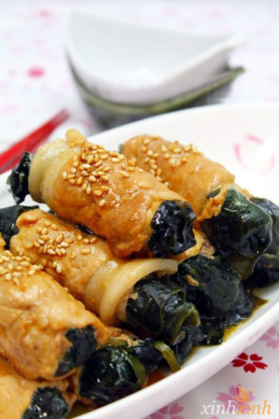 Thịt cuộn rong biển thơm ngon bổ dưỡng