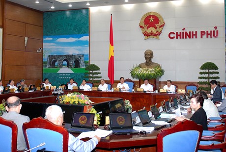 Quang cảnh phiên họp Chính phủ tháng 10/2014. Ảnh: vGP/Nhật Bắc