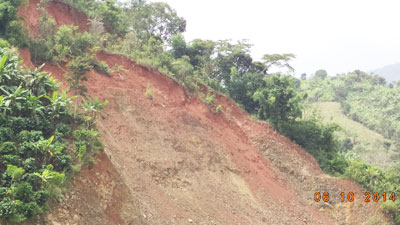 Sạt lở đất nguy hiểm