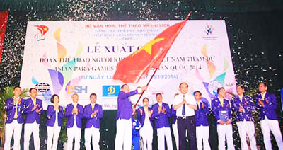 Lễ xuất quân của đoàn thể thao người khuyết tật Việt Nam tham dự ASIAN Para Games 2.