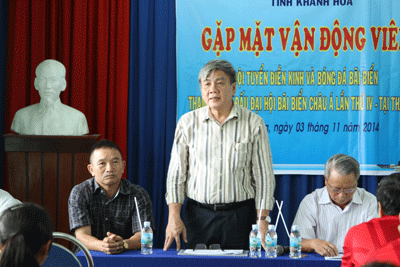 Lãnh đạo Tổng cục TDTT gặp mặt đội tuyển điền kinh, bóng đá bãi biển quốc gia