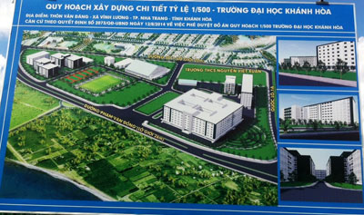 Quy hoạch xây dựng chi tiết Trường Đại học Khánh Hòa.
