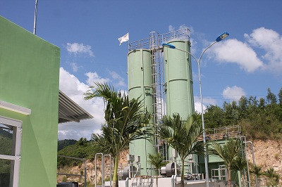 Tháp stripping - Trạm xử lý nước rác Lương Hòa