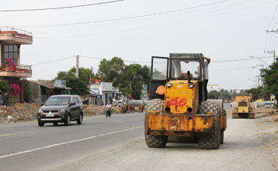 Quốc lộ đi qua TP. Cam Ranh đã hoàn thành bàn  giao mặt bằng để thi công.