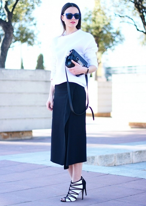 Phối áo len đơn giản cho ngày lạnh