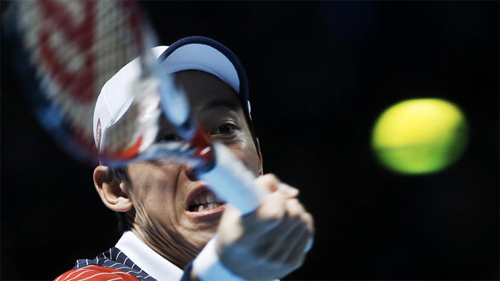 Sức trẻ và sự thăng tiến của Nishikori không đủ để chống lại đương kim số hai thế giới. Ảnh: AP.