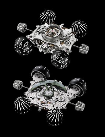 HM6 được thiết kế với 5 mái vòm hiển thị thay vì mặt đồng hồ thông thường