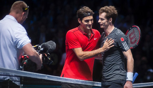 Murray (phải) thừa nhận Federer đã chơi quá hay.