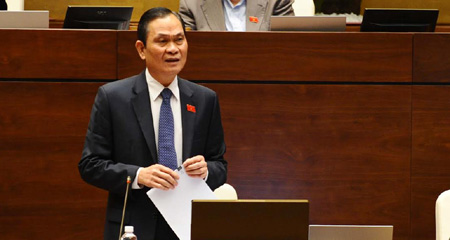 Bộ trưởng Nguyễn Thái Bình trả lời chất vấn. Ảnh: Vietnamnet.vn