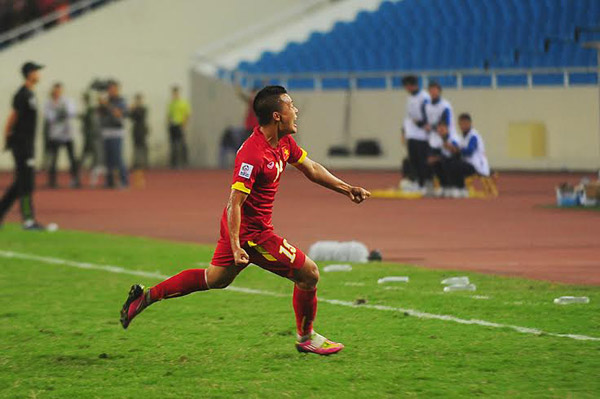Thành Lương là cầu thủ chơi nổi bật trong chiến thắng của Việt Nam. Ảnh: Giang Huy.