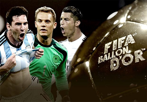 Ronaldo, Messi, Neuer lọt vào top 3 tranh Quả bóng vàng