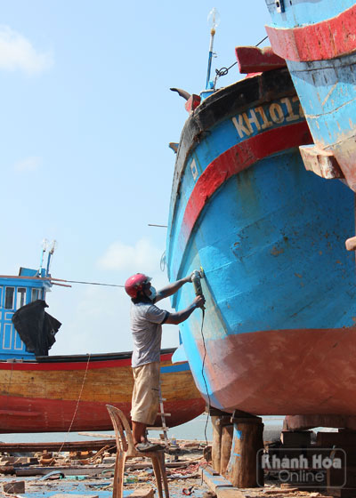 Đìu hiu các cơ sở đóng tàu gỗ nhỏ