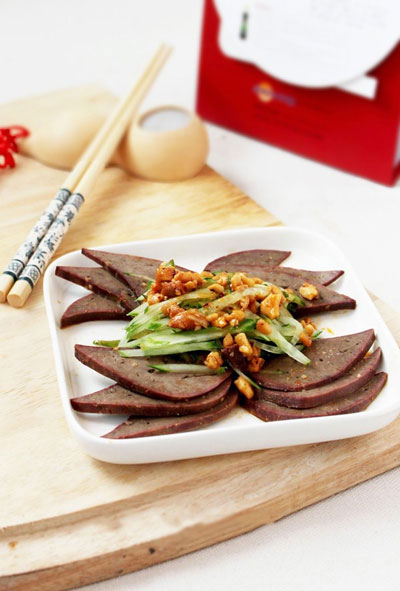 Món gan heo trộn thập cẩm