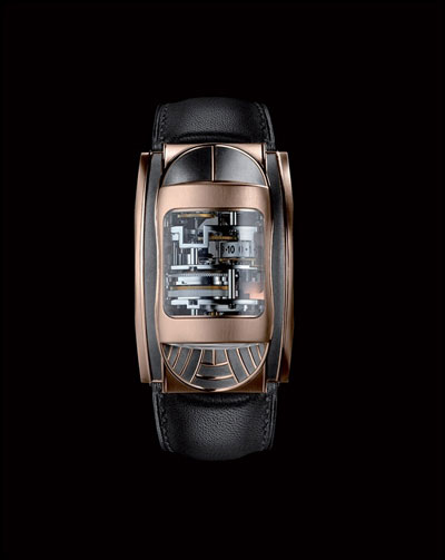 Về ngoại hình, mẫu đồng hồ này thực sự gây chú ý với thiết kế độc đáo với mặt đồng hồ nằm ở vị trí dọc theo cánh tay