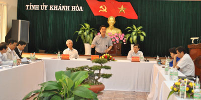Góp ý dự thảo lần 1 Báo cáo chính trị trình Đại hội Đảng bộ tỉnh Khánh Hòa lần thứ XVII