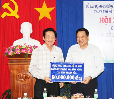 Hỗ trợ 60 triệu đồng xây dựng nhà tình nghĩa tại Khánh Hòa