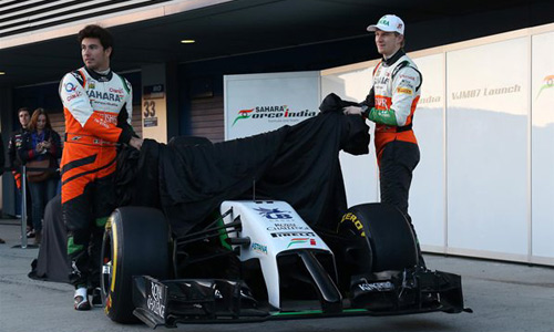 Force India sẽ là đôi đua đầu tiên ra mắt chiếc xe phiên bản 2015. Ảnh: Formula 1.