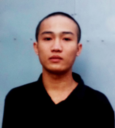 (trái) và Lê Văn Thắng tại Nhà tạm giữ Công an TP. Cam Ranh.