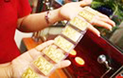 Giá vàng SJC giảm nhẹ cuối phiên giao dịch