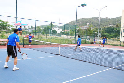 Các vận động viên tranh tài tại giải.