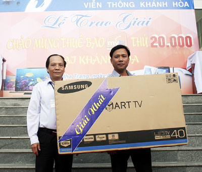 Trao giải chương trình khuyến mại Chào mừng thuê bao MyTV thứ 20.000