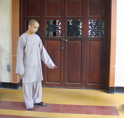 Khu vực phát hiện bé trai bị bỏ rơi.