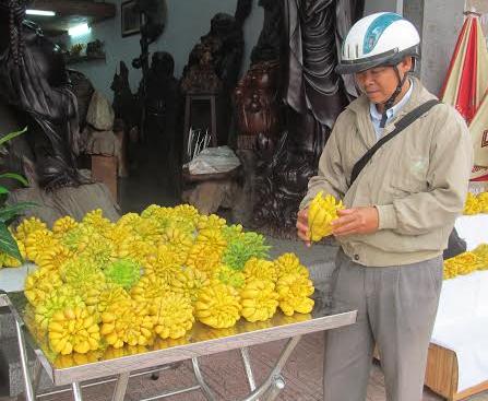 Năm nay xuất hiện nhiều nơi ở Nha Trang bán quả Phật thủ. Ảnh: Q.V