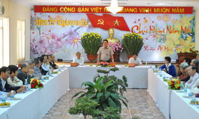 Chúc Tết lãnh đạo các đơn vị khối nội chính, các ban đảng tỉnh, Mặt trận và các đoàn thể