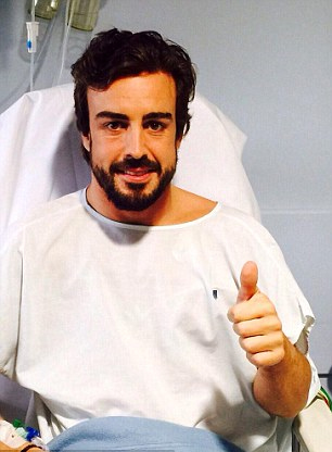 Hình ảnh mới nhất của Alonso, cho thấy anh khá ổn. Ảnh: Twitter.