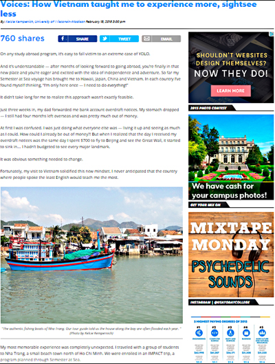 Tiếng lành Nha Trang trên báo Mỹ