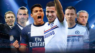 Paris Saint-Germain – Chelsea, trận đấu được mong đợi tại lượt về vòng 1/8.
