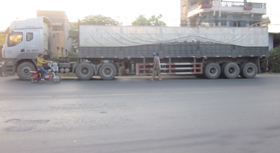 Xe đầu kéo trong vụ tai nạn