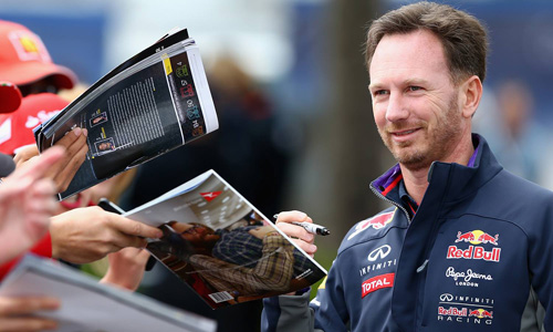 Giám đốc điều hành Red Bull, Horner cũng bóng gió về việc F1 mất tính cạnh tranh vì sự vượt trội của Mercedes. Ảnh: Reuters.