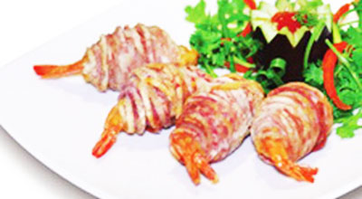 Tôm chiên khoai môn