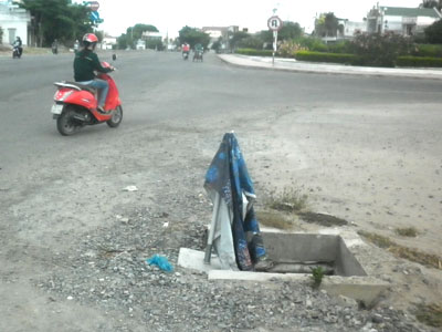 Hố ga không nắp đậy