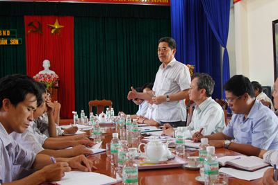 Ông Lê Thanh Quang phát biểu tại buổi làm việc