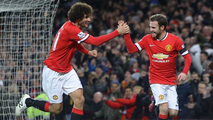 Juan Mata và Marouane Fellaini đang có được phong độ tốt giúp Manchester United hồi sinh mạnh mẽ.