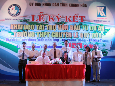 Ký kết tài trợ vốn đầu tư dự án Trường THPT chuyên Lê Quý Đôn