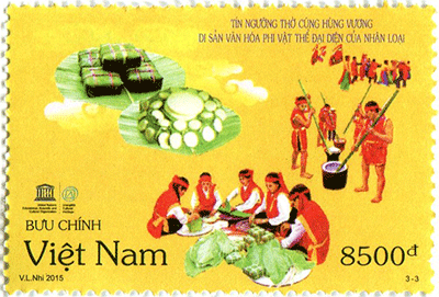 Phát hành đặc biệt bộ tem Tín ngưỡng thờ cúng Hùng Vương